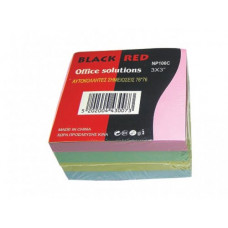 B/R MEMO STICKY CUBE 75X75 4 COL.400SHEETS NP106C/BR43007
