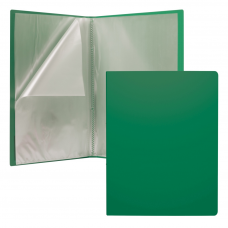 ERICHKRAUSE DISPLAY BOOK + SPINE POCKET CLASSIC 10 POCKETS A4 GREEN 46039